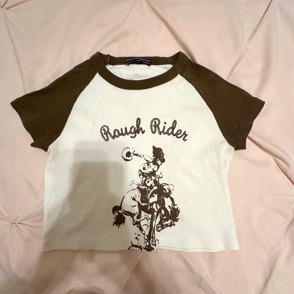 Brandy Melville rough rider baby tee